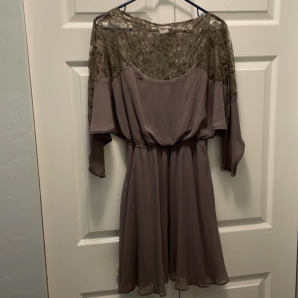 ASOS Lace Topped Dress w/ Dolman Sleeve
